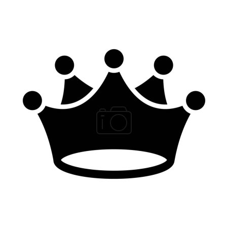 Ilustración de Crown Vector Glyph Icon para uso personal y comercial - Imagen libre de derechos