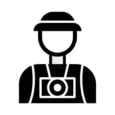 Illustration for Tourist Vector Glyph Icon For Personal And Commercial Use - Royalty Free Image