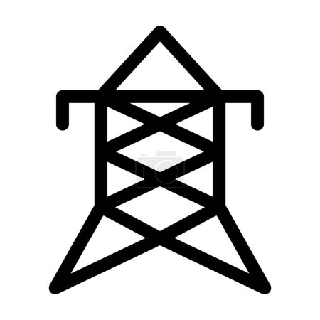 Illustration for Electric Tower Vector Glyph Icon For Personal And Commercial Use - Royalty Free Image
