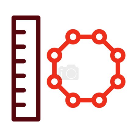 Illustration for Nanoscale Vector Thick Line Two Color Icons For Personal And Commercial Use - Royalty Free Image