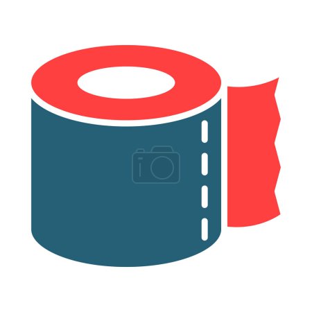 Illustration for Tissue Roll Vector Glyph Two Color Icon For Personal And Commercial Use - Royalty Free Image