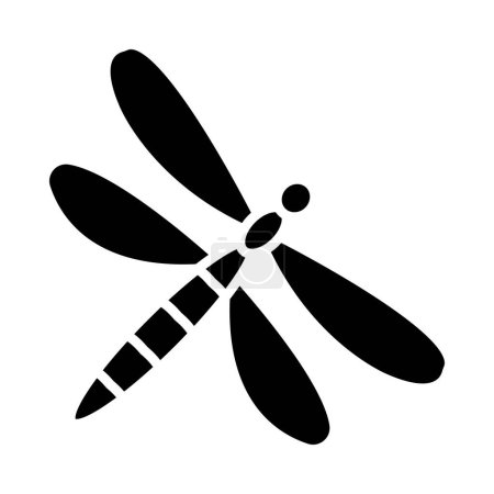 Téléchargez les illustrations : Icône de glyphe de vecteur de libellules pour l'usage personnel et commercial - en licence libre de droit