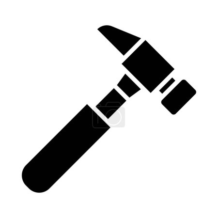 Ilustración de Icono de glifo de vector de martillo para uso personal y comercial - Imagen libre de derechos
