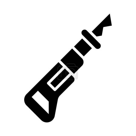 Ilustración de Sabre Saw Vector Glyph Icon para uso personal y comercial - Imagen libre de derechos