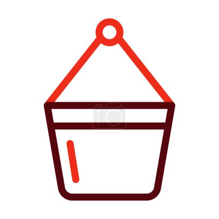 Ilustración de Pot Holder Vector Thick Line Dos iconos de color para uso personal y comercial - Imagen libre de derechos