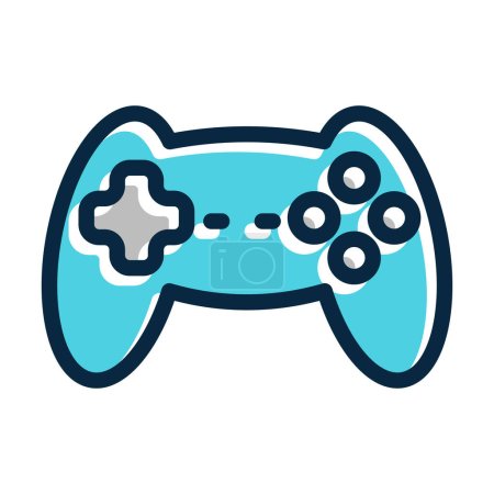 Illustration for Controllers Vector Thick Line Filled Dark Colors Icons For Personal And Commercial Use - Royalty Free Image