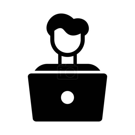 Ilustración de Freelancer Vector Glyph Icon para uso personal y comercial - Imagen libre de derechos