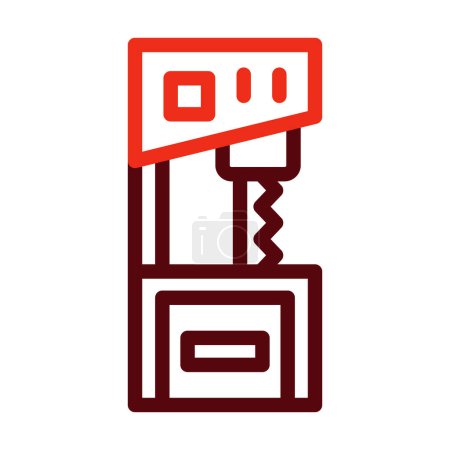 Ilustración de Vector de sierra de banda línea gruesa dos iconos de color para uso personal y comercial - Imagen libre de derechos