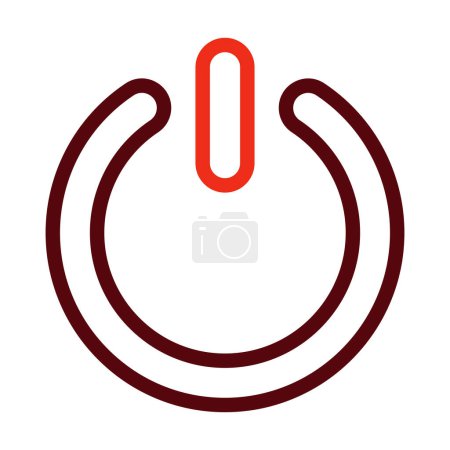 Ilustración de Vector de potencia línea gruesa dos iconos de color para uso personal y comercial - Imagen libre de derechos