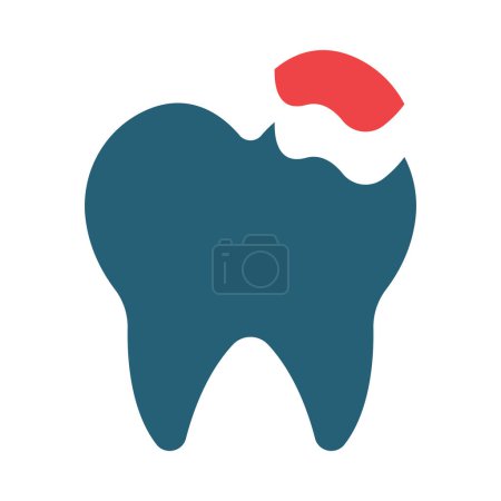 Illustration for Dental Filling Vector Glyph Two Color Icon For Personal And Commercial Use - Royalty Free Image