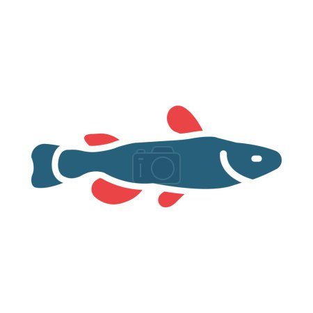 Illustration for Catfish Vector Glyph Two Color Icon For Personal And Commercial Use - Royalty Free Image