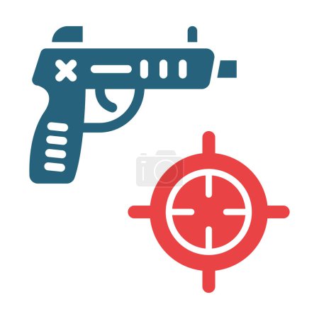 Illustration for Shooting Vector Glyph Two Color Icon For Personal And Commercial Use - Royalty Free Image