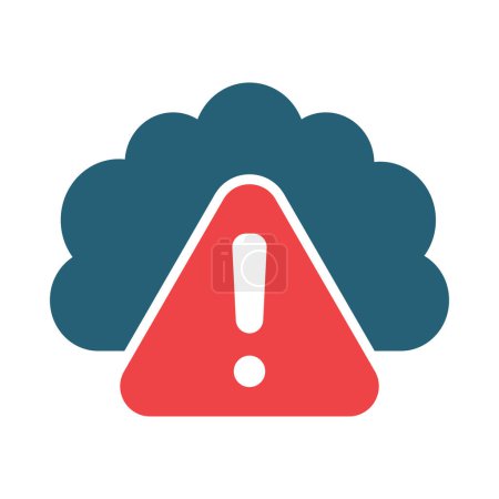 Ilustración de Glifo vectorial de alerta meteorológica dos iconos de color para uso personal y comercial - Imagen libre de derechos
