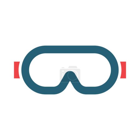 Illustration for Safety Goggles Vector Glyph Two Color Icons For Personal And Commercial Use - Royalty Free Image