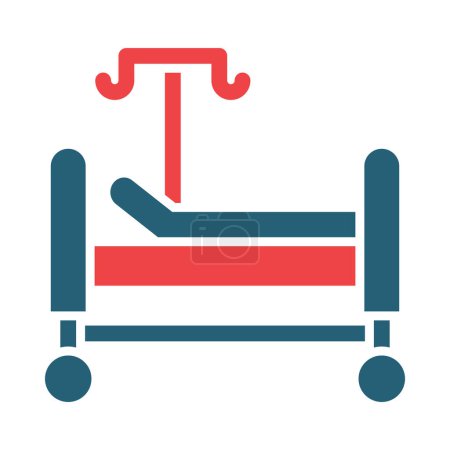 Illustration for Bed Vector Glyph Two Color Icons For Personal And Commercial Use - Royalty Free Image