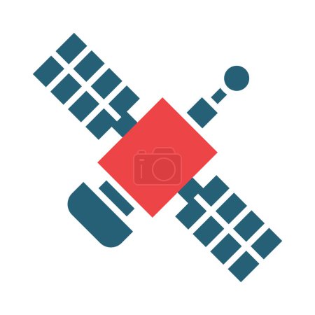 Illustration for Space Station Vector Glyph Two Color Icons For Personal And Commercial Use - Royalty Free Image