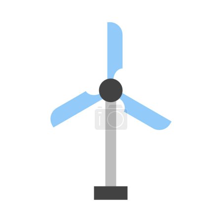 Illustration for Eolic Turbine Vector Flat Icon For Personal And Commercial Use - Royalty Free Image