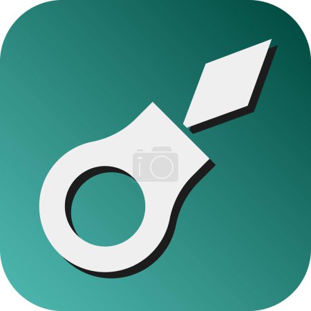 Illustration for Threader Vector Glyph Gradient Background Icon For Personal And Commercial Use - Royalty Free Image