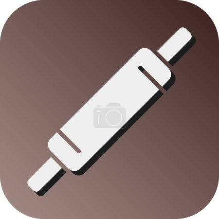 Illustration for Rolling Pins Vector Glyph Gradient Background Icon For Personal And Commercial Use - Royalty Free Image