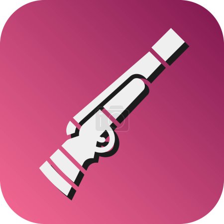 Illustration for Designated Marksman Rifle  Vector Glyph Gradient Background Icon For Personal And Commercial Use - Royalty Free Image