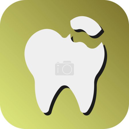 Illustration for Dental Filling  Vector Glyph Gradient Background Icon For Personal And Commercial Use - Royalty Free Image