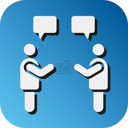 Ilustración de Habilidades de comunicación Vector Glifo Gradiente Icono de fondo para uso personal y comercial - Imagen libre de derechos