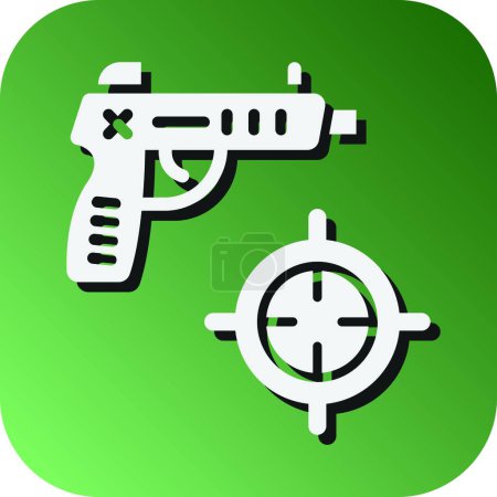 Illustration for Shooting Vector Glyph Gradient Background Icon For Personal And Commercial Use - Royalty Free Image