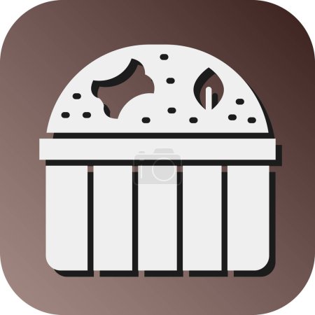Illustration for Compost Vector Glyph Gradient Background Icon For Personal And Commercial Use - Royalty Free Image