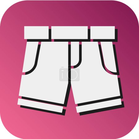 Ilustración de Pantalones cortos Vector Glyph Gradient Icono de fondo para uso personal y comercial - Imagen libre de derechos
