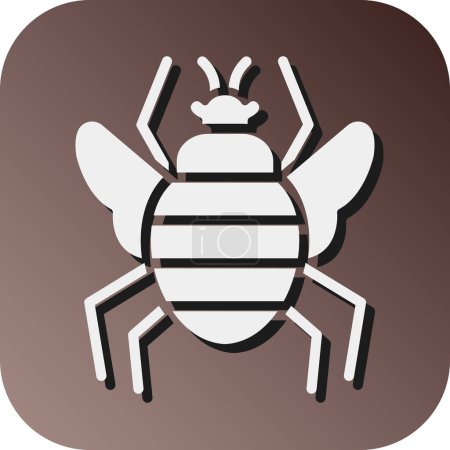 Illustration for Fleas Vector Glyph Gradient Background Icon For Personal And Commercial Use - Royalty Free Image