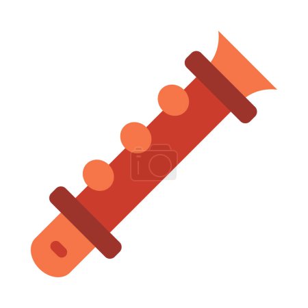 Illustration for Flute Vector Flat Icon For Personal And Commercial Use - Royalty Free Image
