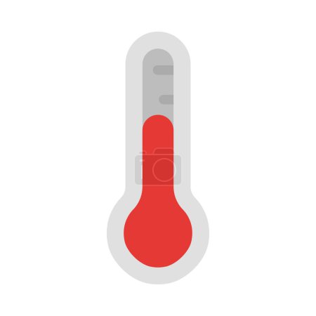 Hot Temperature Vector Flat Icon Desig
