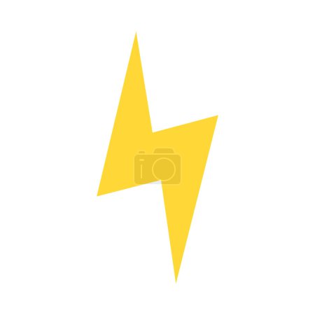 Lightning Button Vector Flat Icon Desig