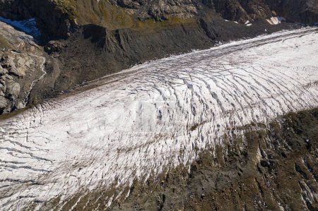 Suisse, Engadine, Morteratsch Glacier, vue aérienne (septembre 2019)