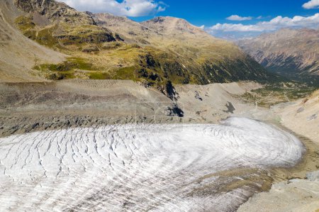Téléchargez les photos : Suisse, Engadine, Morteratsch Glacier, vue aérienne (septembre 2019) - en image libre de droit