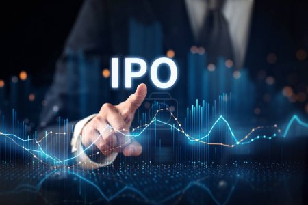 Photo for IPO and stock growth graph - Royalty Free Image