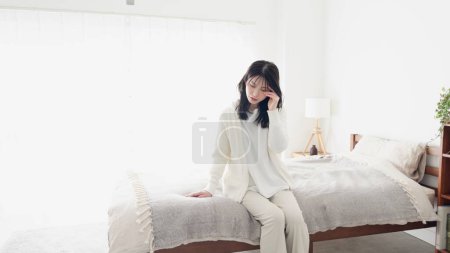 Photo for A sluggish woman who is not feeling well - Royalty Free Image