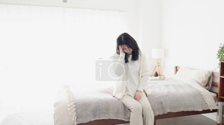 Photo for A sluggish woman who is not feeling well - Royalty Free Image