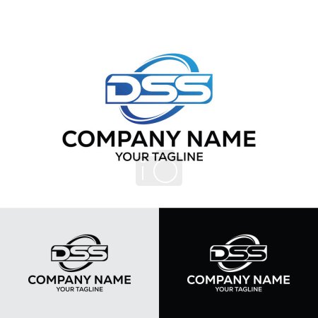 Foto de Plantilla de logotipo inicial DSS de 3 letras Diseño de ilustración vectorial - Imagen libre de derechos
