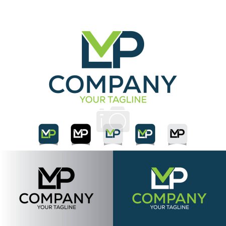 Foto de Carta LMP LVP Tipografía Inicial Plantilla de Diseño de Logo de Fuente - Imagen libre de derechos