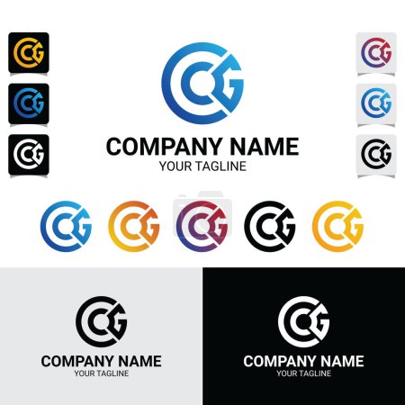 Plantilla de vector de logotipo inicial CCG