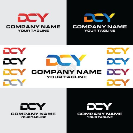 Foto de Plantilla de vector de diseño de logotipo inicial DCY de 3 letras - Imagen libre de derechos