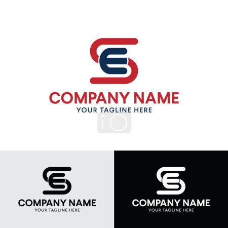 Foto de SE _ ES Carta tipografía inicial logotipo plantilla - Imagen libre de derechos