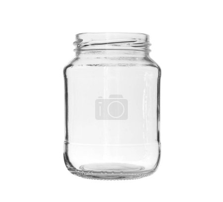 Foto de Botella de vidrio de grasa Montaje de rosca ancha aislado sobre fondo blanco con caminos de recorte - Imagen libre de derechos