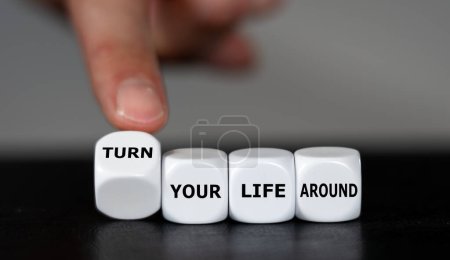 Photo for Dice form the expression 'turn your life around'. - Royalty Free Image