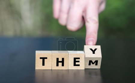 Cubes form gender neutral pronouns They and Them.