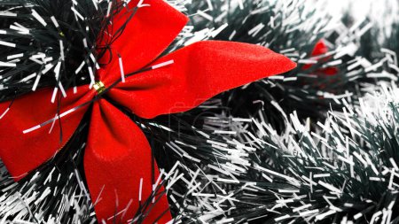 Téléchargez les photos : Gros plan de l'arc de Noël rouge - en image libre de droit