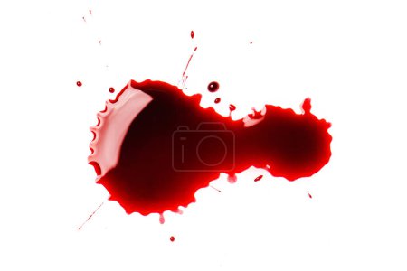 Photo for Red blood drops on white background. Graphic resource for desing. - Royalty Free Image