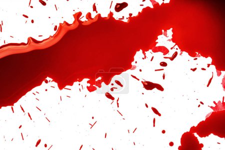 Téléchargez les photos : Éclaboussures de sang sur fond blanc. Ressource graphique. - en image libre de droit