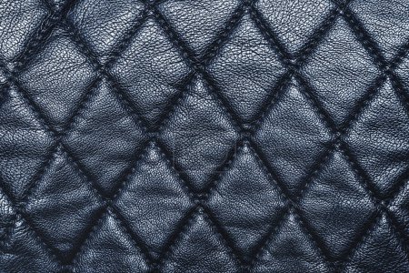 Photo for Closeup of leather texture with rhombus pattern. - Royalty Free Image